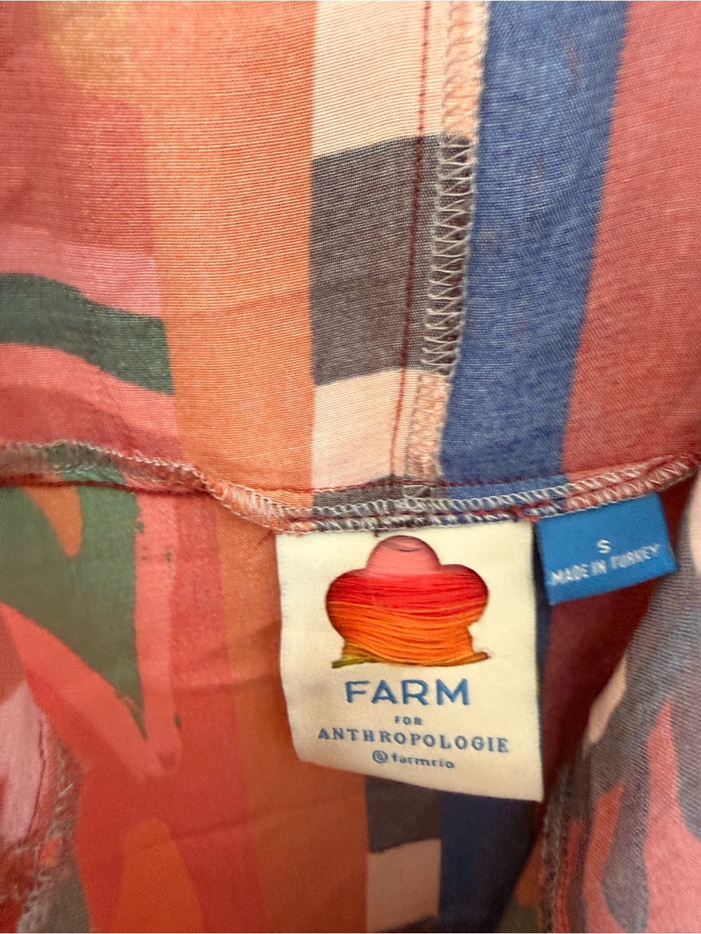 FARM Rio Multicolor Asymmetrical Slip Dress with Spaghetti Straps - Picture 2 of 2